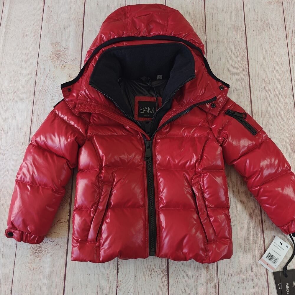SAM. New York toddler Racer down puffer jacket sz 2 NWT